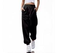 Women's Loose Sweatpants Elastic Waist Drawstring Bundle Foot | 95% polyester, 5% spandex blend, offers four-way stretch and soft touch for all-day comfort