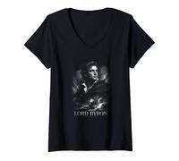 Women's Lord Byron Gothic Poetry Romantic V-Neck T-Shirt