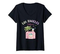Womens Los Angeles California V-Neck T-Shirt