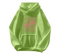 Womens Los Angeles Print Hoodies Personalized Solid Country with Hood Clothes Fall Letter Drawstring Long Sleeve Relaxed Fit Sporty Sports Patterned Athletic Pocket Sport Hooded Tops Green