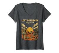 Women's Lost Dutchman State Park Arizona Vintage V-Neck T-Shirt