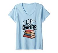 Women's Lost in Chapters for Book Lovers V-Neck T-Shirt