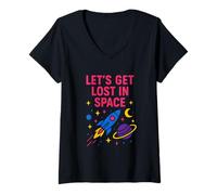 Womens Lost In Space Constellation Astronomy Men's V-Neck T-Shirt