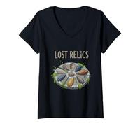 Womens Lost Relics Ancient Arrowhead Archaeology Collection V-Neck T-Shirt