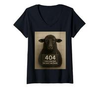 Womens Lost Sheep 404 I Once was Lost Now I Am Found V-Neck T-Shirt