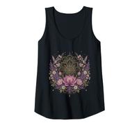 Womens Lotus Mandala Hummingbird Floral Botanical Meditation Tank Top