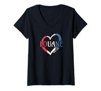 Womens Louane French singer European music competition V-Neck T-Shirt