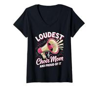 Women's Loudest Choir Mom Choir Mother V-Neck T-Shirt