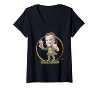 Women's Louis Pasteur Biologist, Microbiologist and Chemist V-Neck T-Shirt