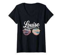 Women's Louise Matching Best Friends Sunglasses V-Neck T-Shirt