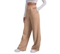 Women's Lounge Pants Wide Leg Sweatpants Drawstring Elastic High Waist Trousers Cargo Tracksuit Bottoms with Pockets Ladies Casual Sports Yoga Pant Lightweight Breathable Jogging Fitness Gym Travel
