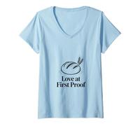 Women's Love At First Proof Sourdough Starter V-Neck T-Shirt