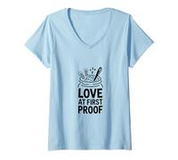 Women's Love At First Proof Sourdough Starter V-Neck T-Shirt
