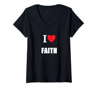 Womens Love Faith Christians Jews Muslims Vintage Classic V-Neck T-Shirt