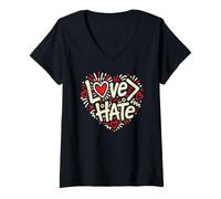 Women's Love is Greater Than Hate V-Neck T-Shirt