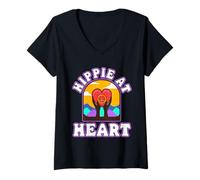 Womens Love is my weapon, music is my religion V-Neck T-Shirt
