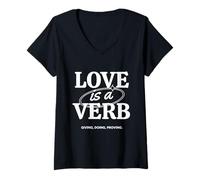Womens Love is the Greatest Commandment in Motion, Walk in Love V-Neck T-Shirt