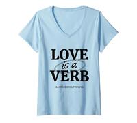Womens Love is the Greatest Commandment in Motion, Walk in Love V-Neck T-Shirt