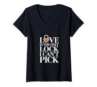 Womens Love is the Only Lock I Can't Pick Locksmith V-Neck T-Shirt