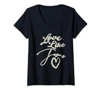 Women's Love Like Jesus V-Neck T-Shirt