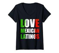 Women's Love Mexican Latinos V-Neck T-Shirt