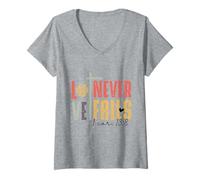 Womens Love Never Fails Christian Verse Faith Inspired V-Neck T-Shirt