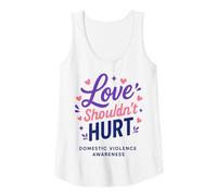 Womens Love Shouldn’t Hurt Design for Domestic Violence Awareness Tank Top