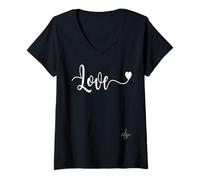 Women's Love Text Written on It | Authentic Italian dolceSenso Brand V-Neck T-Shirt