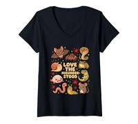 Women's Love The Misunderstood Reptile Bat Toad Animal Lover V-Neck T-Shirt