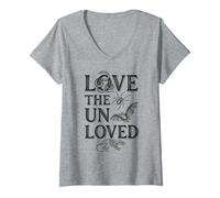 Women's Love The Unloved Insects Worm Animals Funny Quote V-Neck T-Shirt