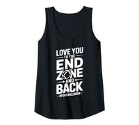 Womens Love You to The End Zone and Back Proud Football Mom Tank Top