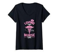 Women's Loving That Nurse Life V-Neck T-Shirt