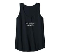 Womens Low Battery High Pain Chronic Illness Awareness Humor Tank Top
