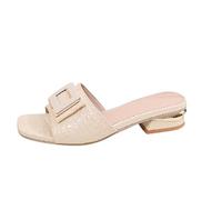 Women's Low Chunky Heels Sandals Sale Clearance Block Heel Sandal Ladies Sliders Orthotic Slippers Open Toe Dress Shoes Comfort Office Church Pumps Wide Fit Flip Flops for Wedding Bridal Party