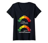 Women's Low Cortisol High Testosterone Optimal Health V-Neck T-Shirt