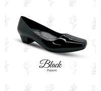 Womens Low Heel Court Shoes Ultra Padded 30mm Heel Plain Office Smart Girls