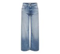ONLY Women's Onlhope Low Waist Wide DNM Tai194 Noos, Light Medium Blue Denim, 30W x 34L
