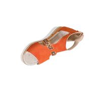 Womens Low Wedge Sandals Open Toe Summer Sandals Stylish Thick Bottom Back Zipper Bohemian Style Comfy Classic Espadrille Shoes Casual Daily