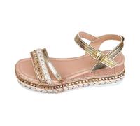 Women's Low Wedge Sandals Summer New Outer Wear Casual Roman Thick Bottom Open Toe Slope Heel By River Acupressure Womens Ladies Comfort Walking For Women Wide Fit Shoes Sandles Uk Gold 5.5