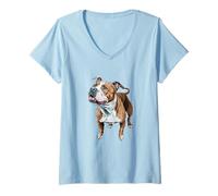 Womens Loyal American Pit Bull Terrier Canine Companion V-Neck T-Shirt
