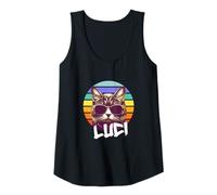 Womens LUCI - Beautiful girl name with a cool funny Cat Tank Top