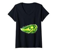Women's Lucky Clover Motion Energy Design V-Neck T-Shirt