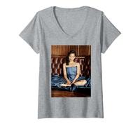 Womens Lucy Liu Charlie's Angels Kill Bill Actor by Michael Grecco V-Neck T-Shirt
