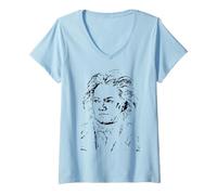 Women's Ludwig Van Beethoven Composer Classical Music Pianist Art V-Neck T-Shirt