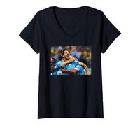 Women's Luis Suárez Uruguay v England 2014 Football World Cup V-Neck T-Shirt