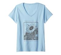 Women's Luke 12:27 Matthew 6:27 Consider How The Wildflowers Grow V-Neck T-Shirt