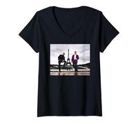 Womens Luke & Matt Goss Bros Paris Eiffel Tower Changing Faces V-Neck T-Shirt