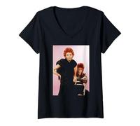 Women's Lulu & David Bowie Ziggy Stardust Era 1973 V-Neck T-Shirt