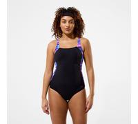 Women's Luna Lustre Printed Swimsuit Black/Pink - 34 Black/Pink 34