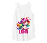 Womens Luna Unicorn Name Personalized Design Tank Top